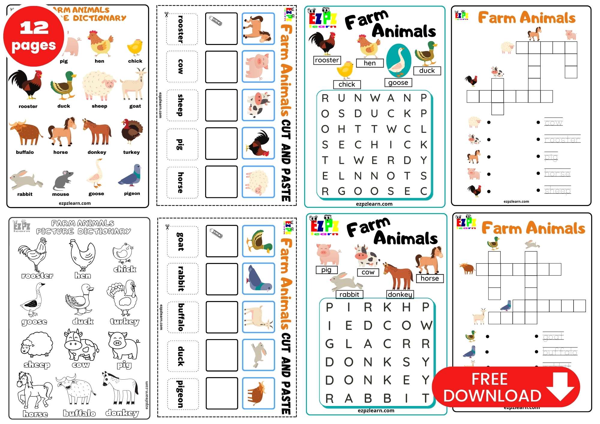 Kid's Activities for Farm Animals